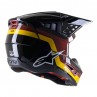 KASK ALPINESTARS S-M5 VENTURE BLACK/BURGUNDY/YELLOW GLOSSY