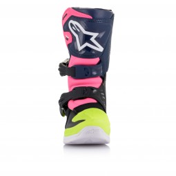 BUTY ALPINESTARS TECH 3S KIDS JUNIOR BLACK DARK BLUE FLUO PINK