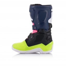 BUTY ALPINESTARS TECH 3S KIDS JUNIOR BLACK DARK BLUE FLUO PINK