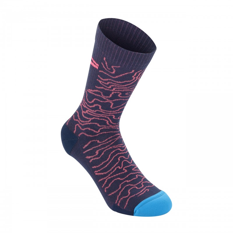 SKARPETY ALPINESTARS DROP 15 DARK NAVY/CORAL