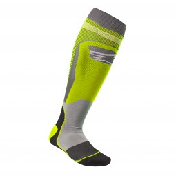 SKARPETY ALPINESTARS MX PLUS-1 FLUO YELLOW/COOL GREY