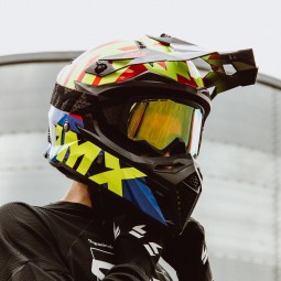 KASK IMX FMX-02 BLACK/FLUO YELLOW/BLUE/FLUO RED GLOSS GRAPHIC