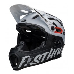 Kask full face BELL SUPER DH MIPS SPHERICAL fasthouse matte gloss black white (NEW)
