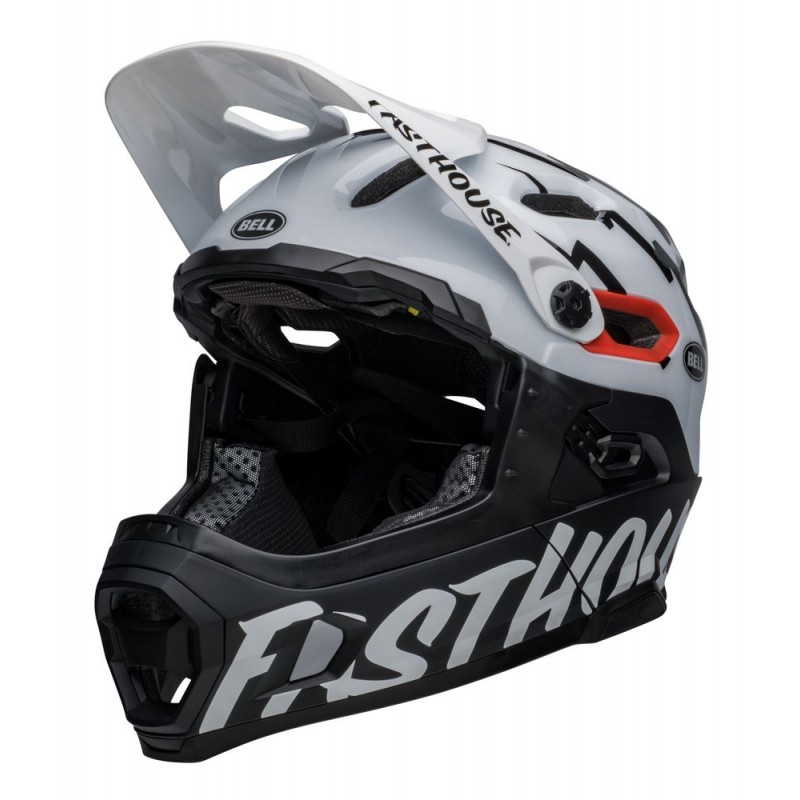 Kask full face BELL SUPER DH MIPS SPHERICAL fasthouse matte gloss black white (NEW)