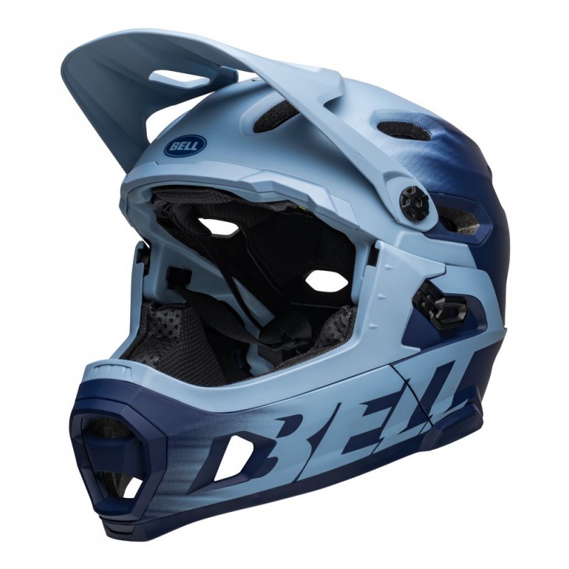 Kask full face BELL SUPER DH MIPS SPHERICAL matte light blue navy (NEW)
