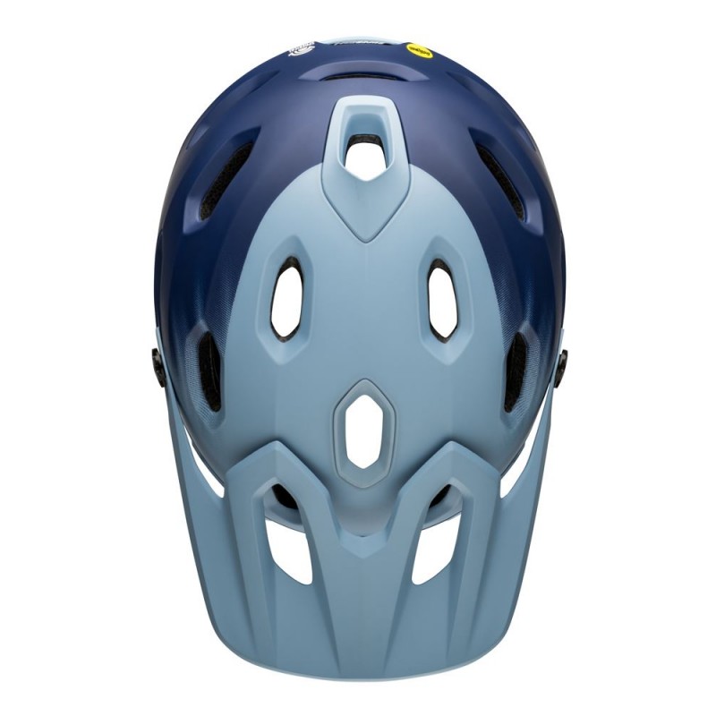 Kask full face BELL SUPER DH MIPS SPHERICAL matte light blue navy (NEW)