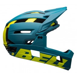 Kask full face BELL SUPER AIR R MIPS SPHERICAL matte gloss blue hi-viz (DWZ)
