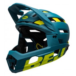 Kask full face BELL SUPER AIR R MIPS SPHERICAL matte gloss blue hi-viz (DWZ)