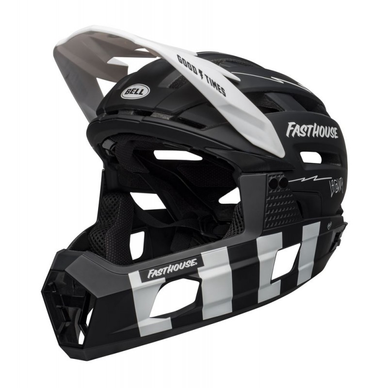 Kask full face BELL SUPER AIR R MIPS SPHERICAL matte black white fasthouse (NEW)