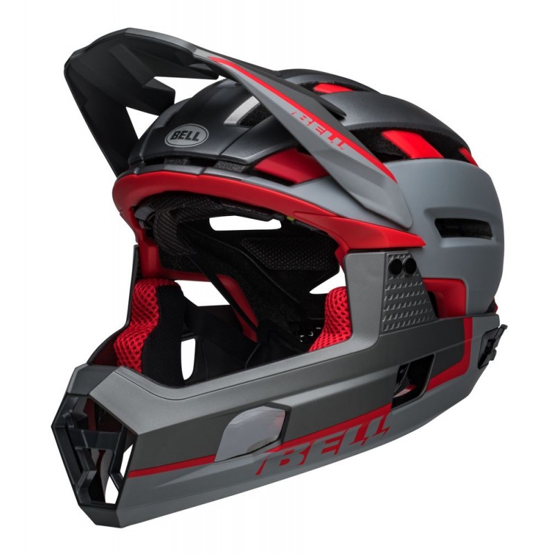 Kask full face BELL SUPER AIR R MIPS SPHERICAL matte gray red (NEW)