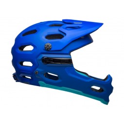 Kask full face BELL SUPER 3R MIPS matte blue bright blue (NEW)