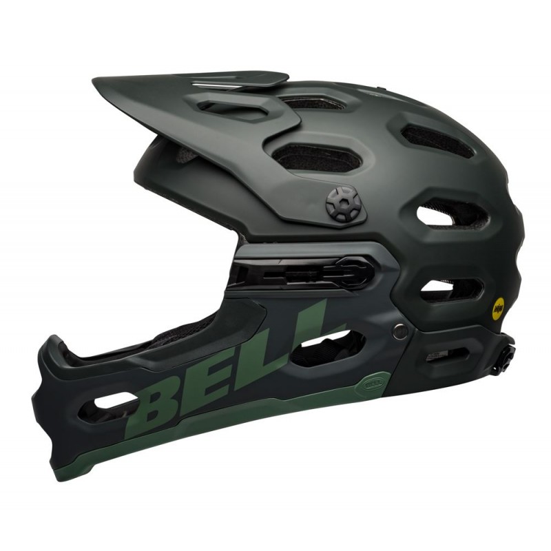 Kask full face BELL SUPER 3R MIPS matte green (NEW)