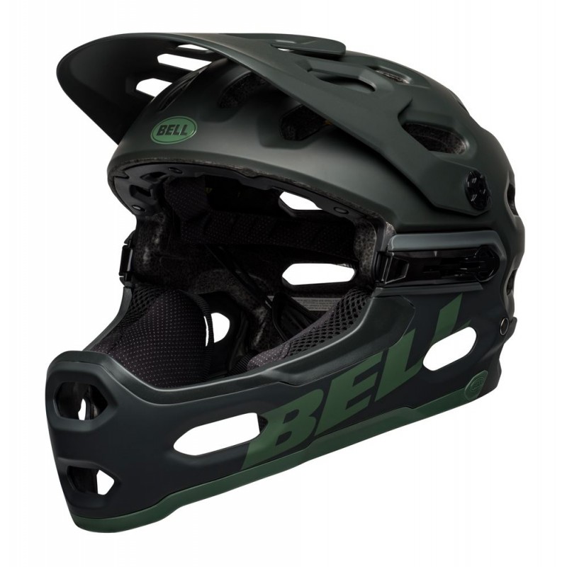 Kask full face BELL SUPER 3R MIPS matte green (NEW)