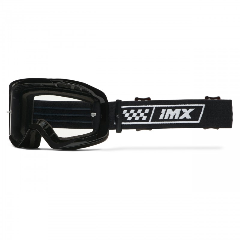 GOGLE IMX ENDURANCE RACE BLACK GLOSS/WHITE - SZYBA IRIDIUM GOLD + CLEAR (2 SZYBY W ZESTAWIE)