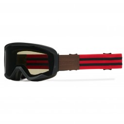GOGLE IMX ENDURANCE FLIP BLACK MATT/ RED- SZYBA DARK SMOKE + CLEAR (2 SZYBY W ZESTAWIE)
