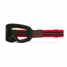 GOGLE IMX ENDURANCE FLIP BLACK MATT/ RED- SZYBA DARK SMOKE + CLEAR (2 SZYBY W ZESTAWIE)