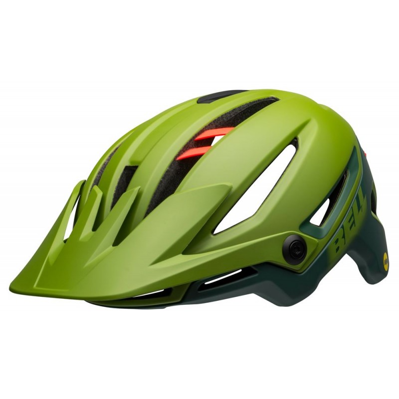 Kask mtb BELL SIXER INTEGRATED MIPS matte gloss green infrared (DWZ)
