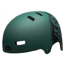 Kask bmx BELL LOCAL mate green black skull roz. L (59–61.5 cm) (DWZ)