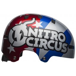 Kask bmx BELL LOCAL nitro circus gloss silver blue red (DWZ)
