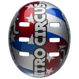 Kask bmx BELL LOCAL nitro circus gloss silver blue red (DWZ)