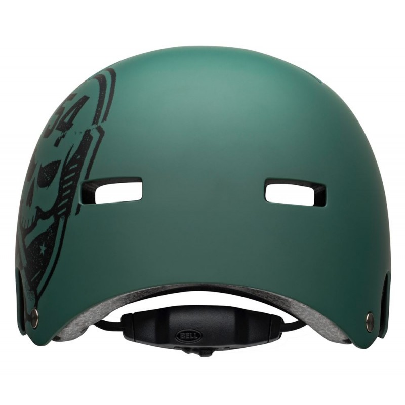 Kask bmx BELL LOCAL mate green black skull (DWZ)