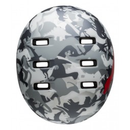 Kask dziecięcy BELL LIL RIPPER matte gray silver camosaurus (NEW)