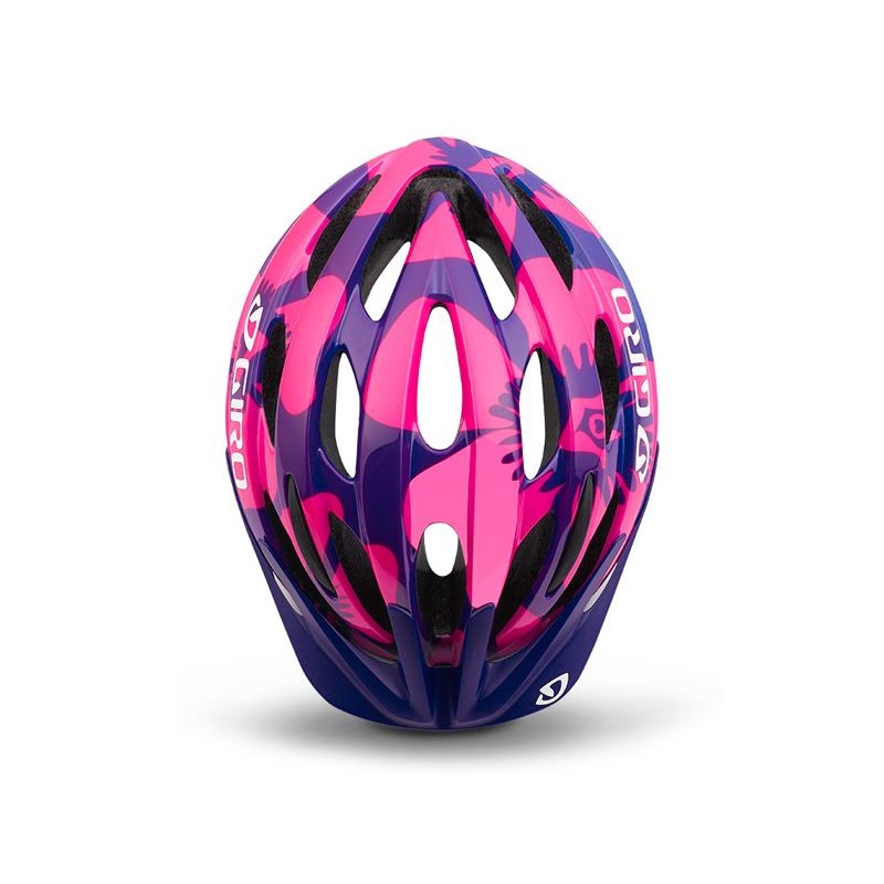 Kask dziecięcy juniorski GIRO RAZE berry blue flowers roz. Uniwersalny (50-57 cm)