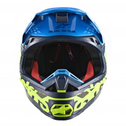 KASK ALPINESTARS SUPERTECH S-M8 RADIUM AQUA/FLUO YELLOW/NAVY M&G