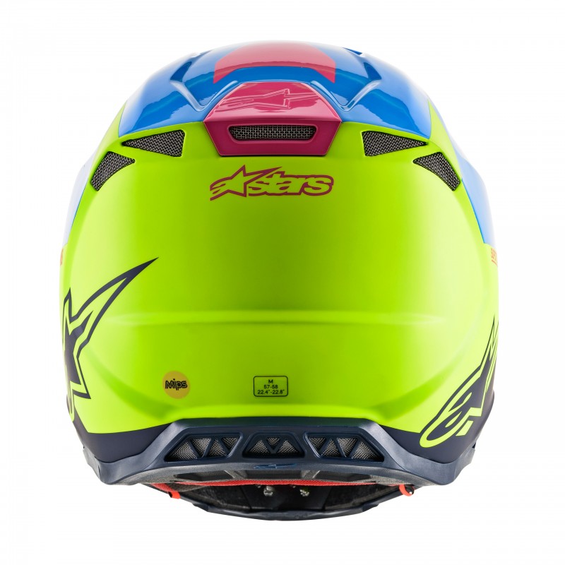 KASK ALPINESTARS SUPERTECH S-M8 RADIUM AQUA/FLUO YELLOW/NAVY M&G