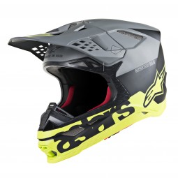 KASK ALPINESTARS SUPERTECH S-M8 RADIUM BLACK MATTE/MID GREY/FLUO YELLOW