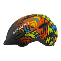 Kask dziecięcy GIRO SCAMP INTEGRATED MIPS matte black check fade (NEW)