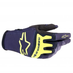 RĘKAWICE ALPINESTARS TECHSTAR NIGHT NAVY/FLUO YELLOW