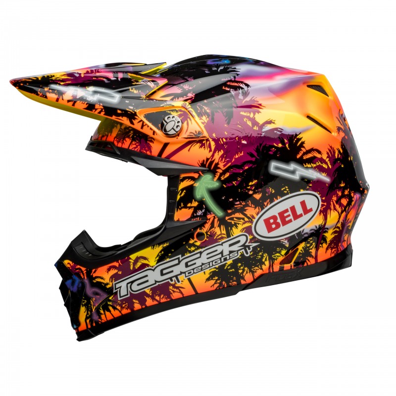 KASK BELL MOTO-9S FLEX TAGGER TROPICAL FEVER YELLOW/ORANGE