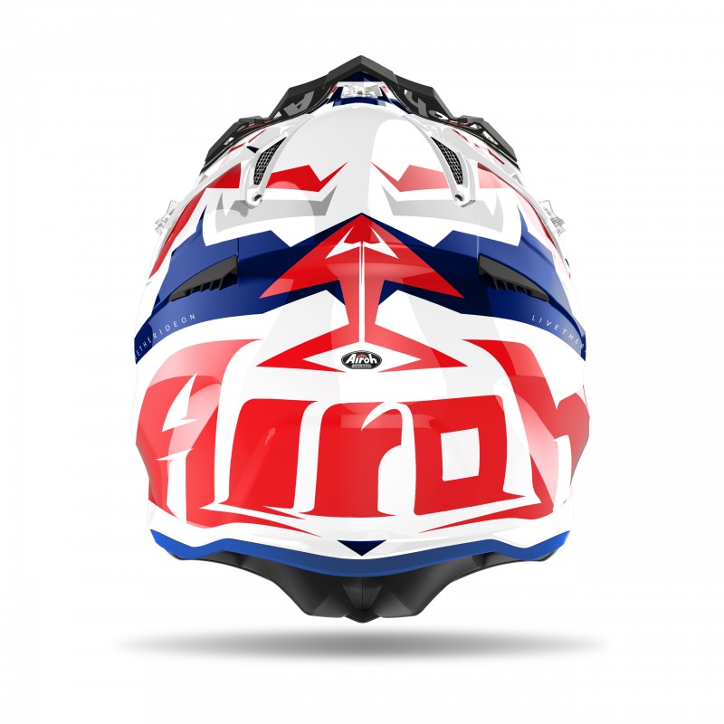KASK AIROH AVIATOR ACE SWOOP RED/BLUE GLOSS