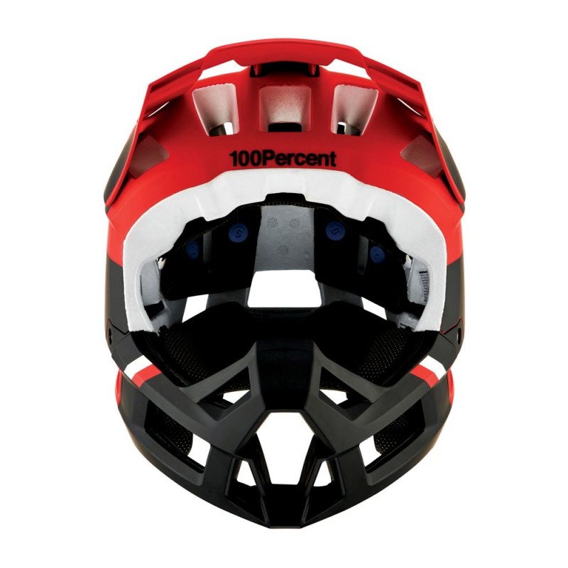 Kask full face 100% TRAJECTA Helmet w/Fidlock Cargo Fluo Red (NEW)