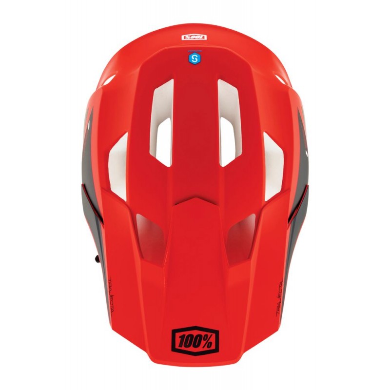 Kask full face 100% TRAJECTA Helmet w/Fidlock Cargo Fluo Red (NEW)