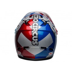 Kask full face BELL SANCTION nitro circus gloss silver blue red