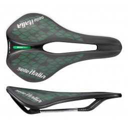 Siodło SELLE ITALIA Model X LEAF Superflow L3, FeC Alloy Rail ⌀7 mm, Green-Tech (NEW)