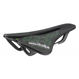 Siodło SELLE ITALIA Model X LEAF Superflow L3, FeC Alloy Rail ⌀7 mm, Green-Tech (NEW)