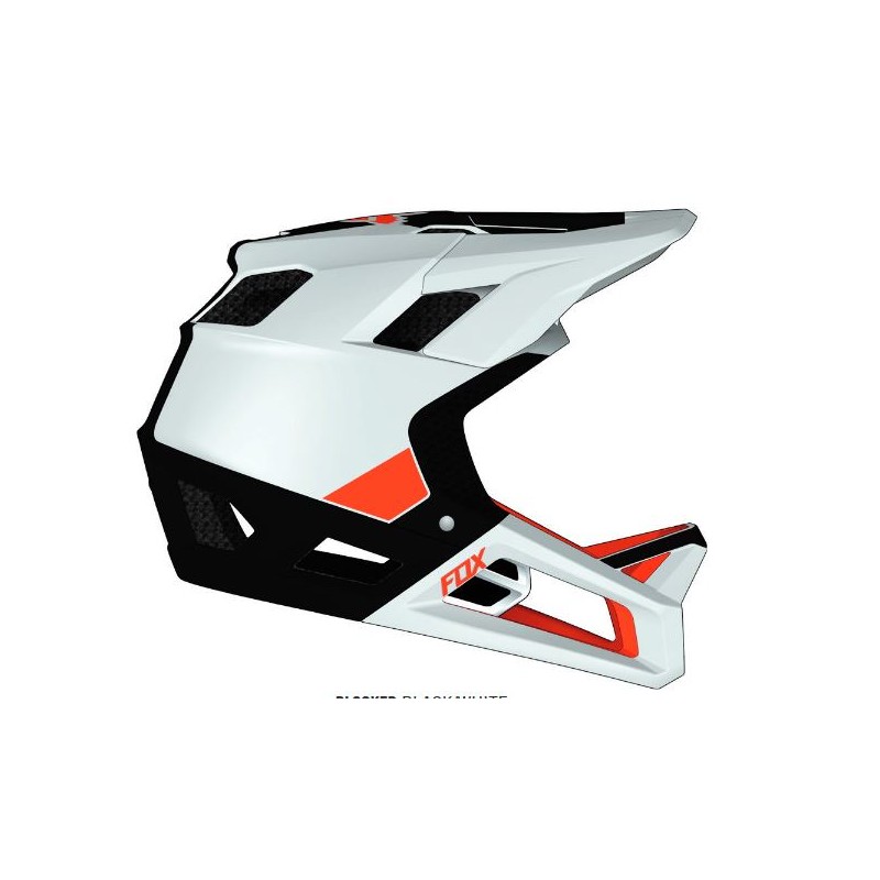 KASK ROWEROWY FOX PROFRAME BLOCKED BLACK/WHITE