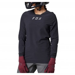 KOSZULKA ROWEROWA Z DŁUGIM RĘKAWEM FOX LADY DEFEND THERMAL BLACK