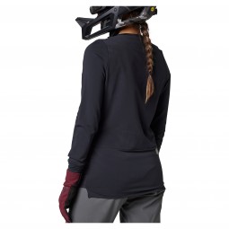 KOSZULKA ROWEROWA Z DŁUGIM RĘKAWEM FOX LADY DEFEND THERMAL BLACK