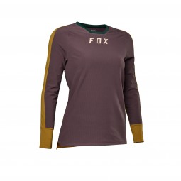 KOSZULKA ROWEROWA Z DŁUGIM RĘKAWEM FOX LADY DEFEND THERMAL ROOTBEER