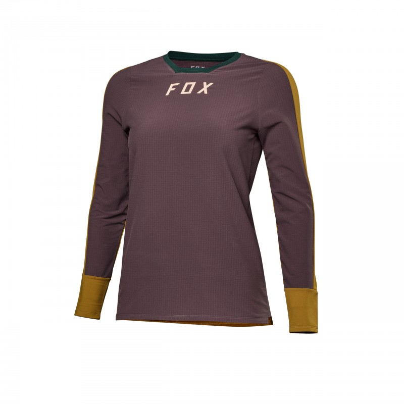 KOSZULKA ROWEROWA Z DŁUGIM RĘKAWEM FOX LADY DEFEND THERMAL ROOTBEER