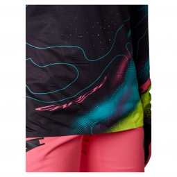KOSZULKA ROWEROWA Z DŁUGIM RĘKAWEM FOX LADY FLEXAIR LUNAR BLACK/PINK