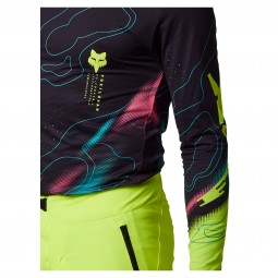 KOSZULKA ROWEROWA Z DŁUGIM RĘKAWEM FOX FLEXAIR LUNAR BLACK