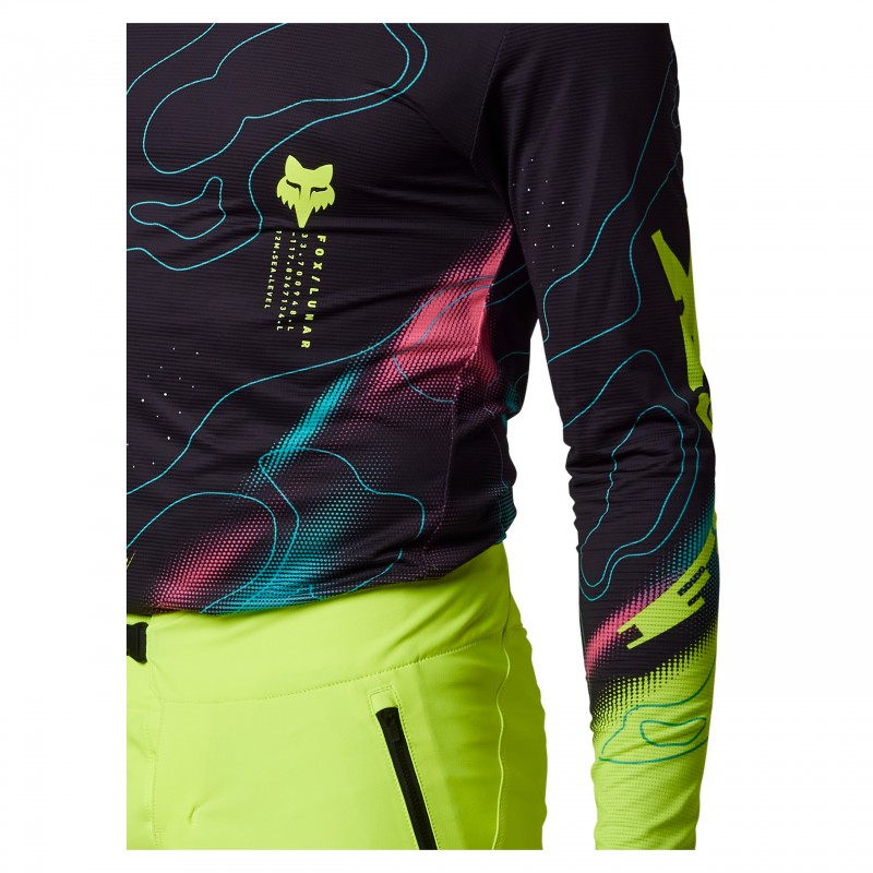 KOSZULKA ROWEROWA Z DŁUGIM RĘKAWEM FOX FLEXAIR LUNAR BLACK