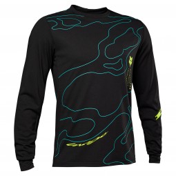 KOSZULKA ROWEROWA Z DŁUGIM RĘKAWEM FOX RANGER DR MD LUNAR BLACK
