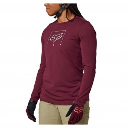 KOSZULKA ROWEROWA Z DŁUGIM RĘKAWEM FOX LADY RANGER DR MID DARK MAROON