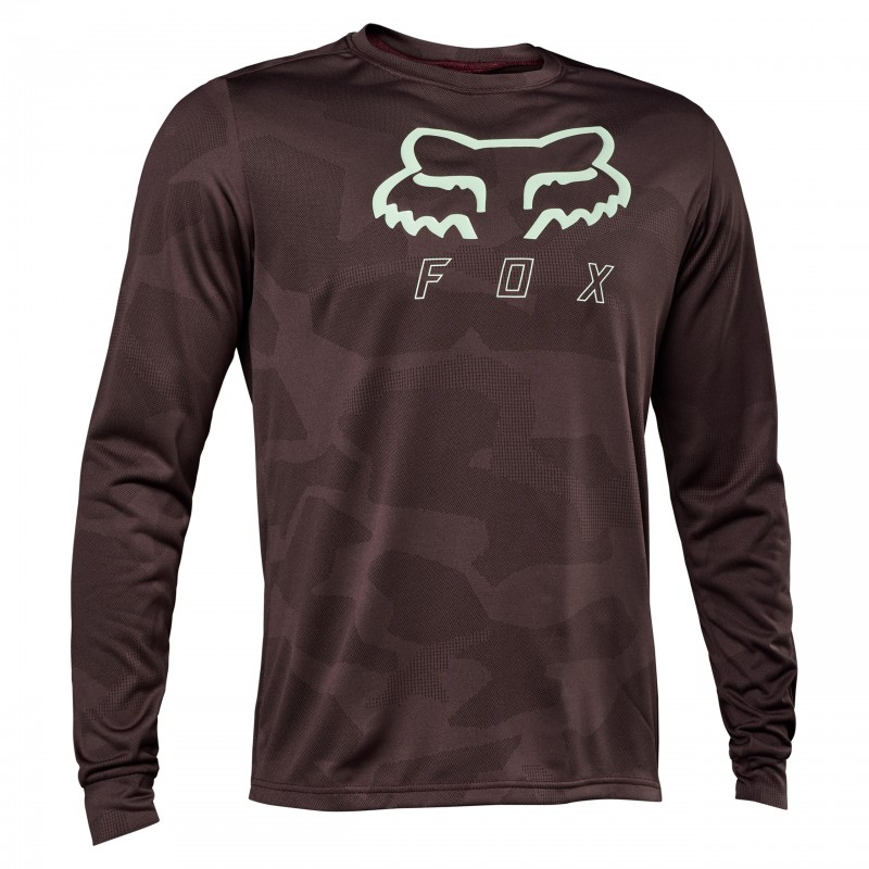 KOSZULKA ROWEROWA Z DŁUGIM RĘKAWEM FOX RANGER TRU DRI DARK MAROON